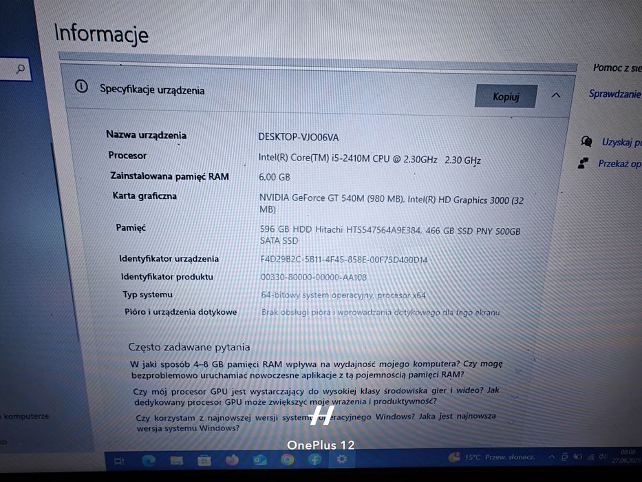 Asus K53 SV Intel i5,NVIDIA,Windows 10