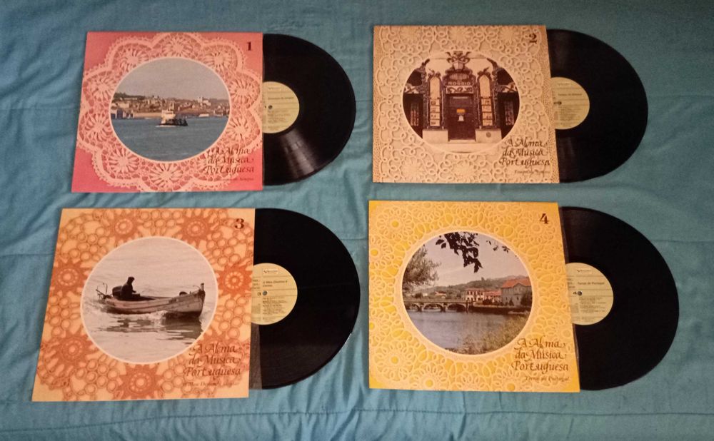 Discos de vinil "A Alma da Música Portuguesa" (8 LPs)