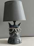 Lampka nocna buldog francuski , szara