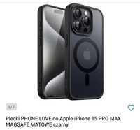 Etui Apple iPhone 15 pro max matowe czarne vimiki