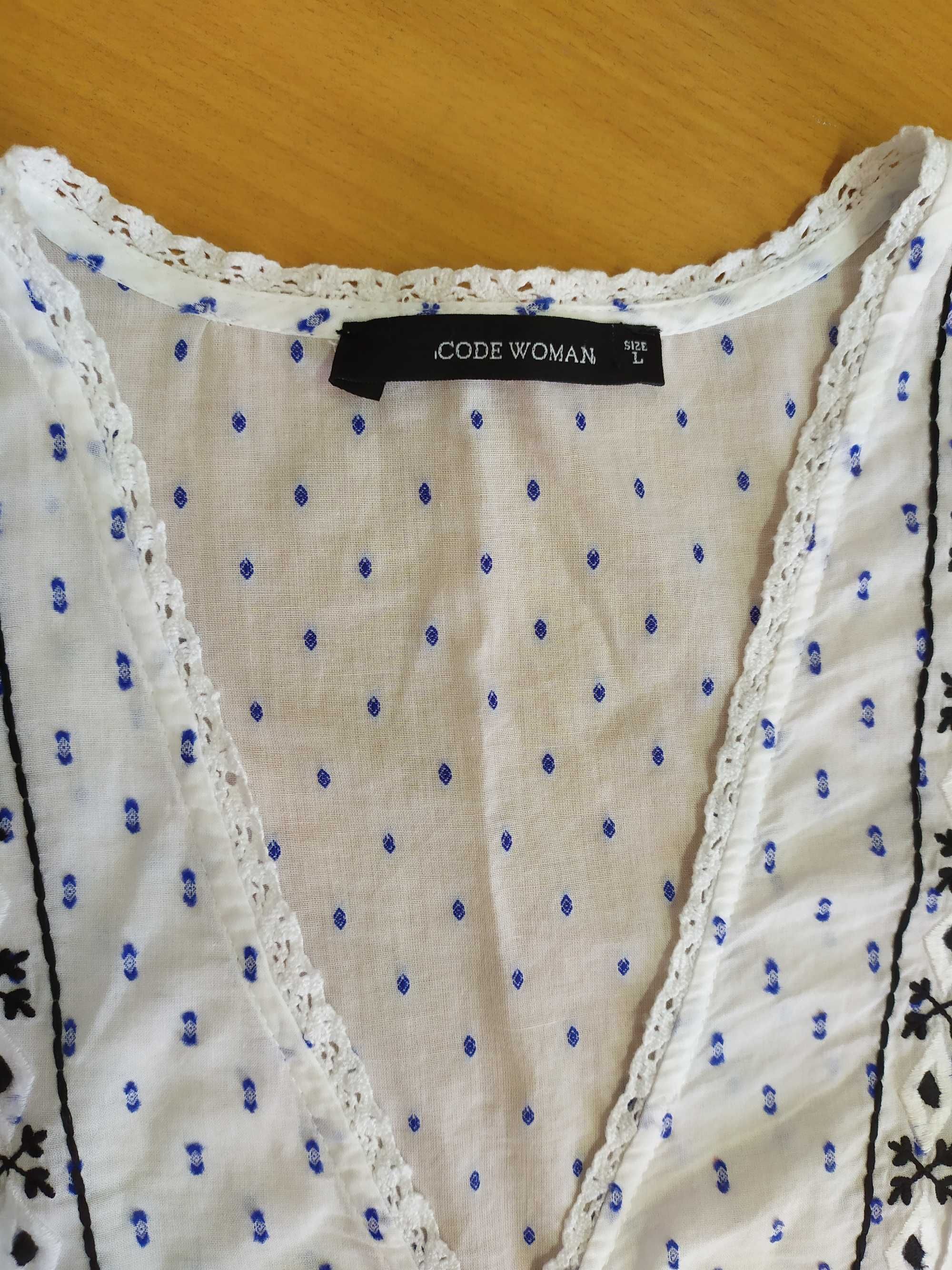 Blusa feminina bordada, tam. L/XL