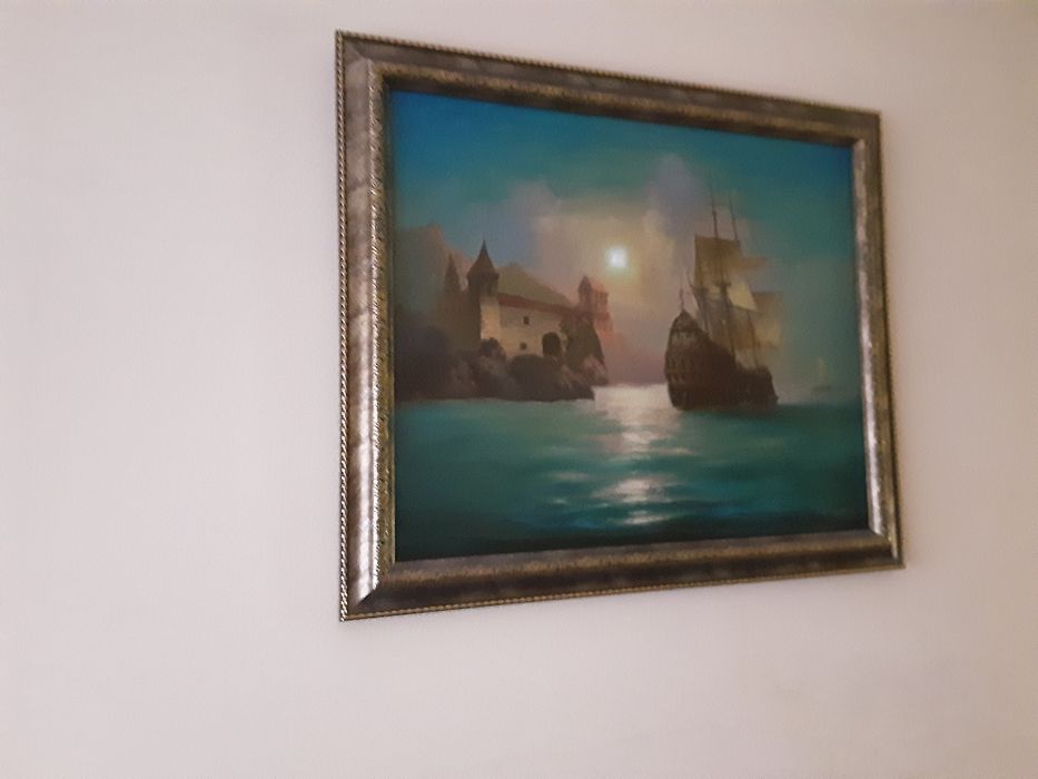 Картина маслом "Лунная гавань" Анатолий Недобежкин