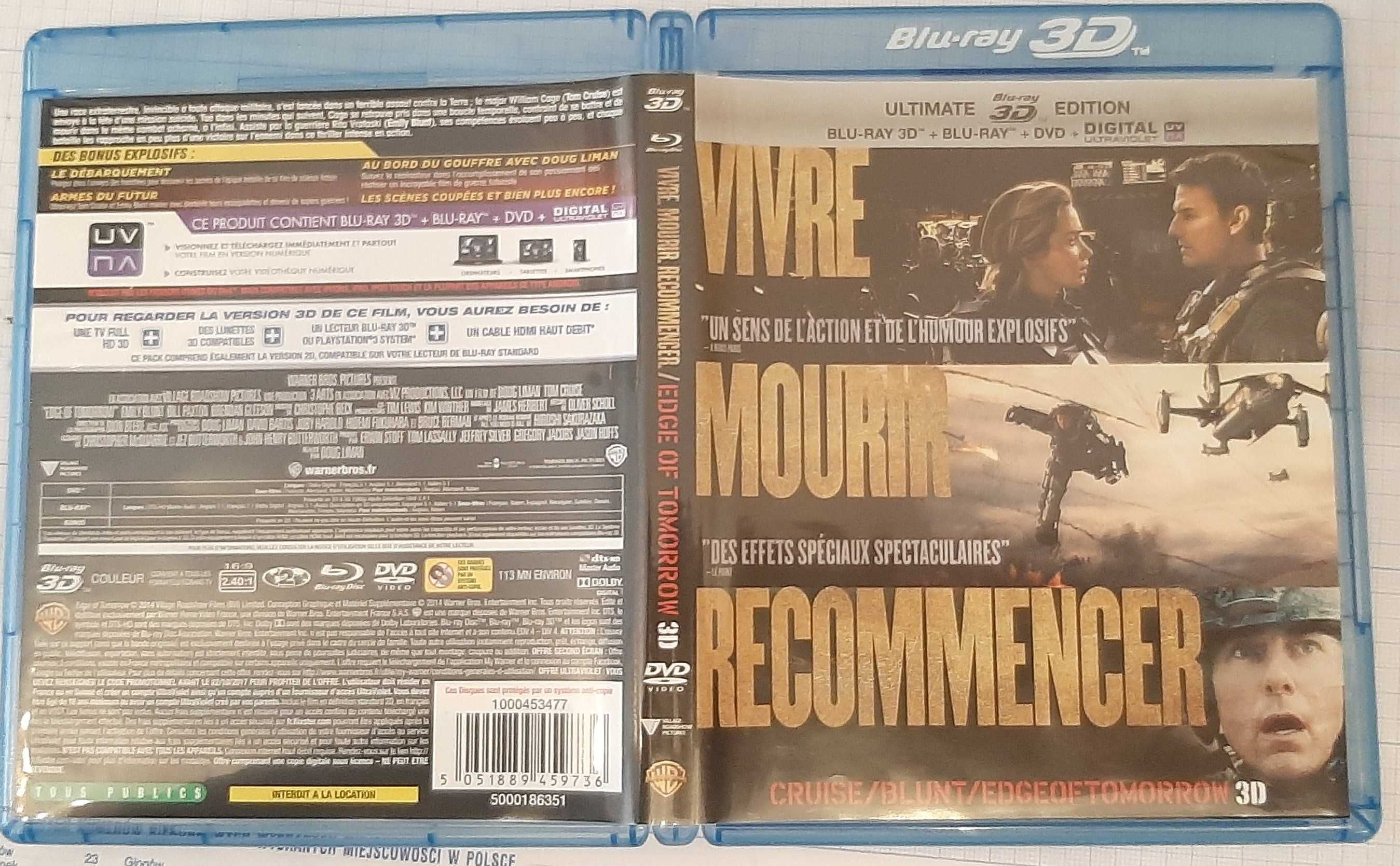 Edge of tomorrow, Na skraju jutra 2014 Blu-Ray+3D+DVD , ENG