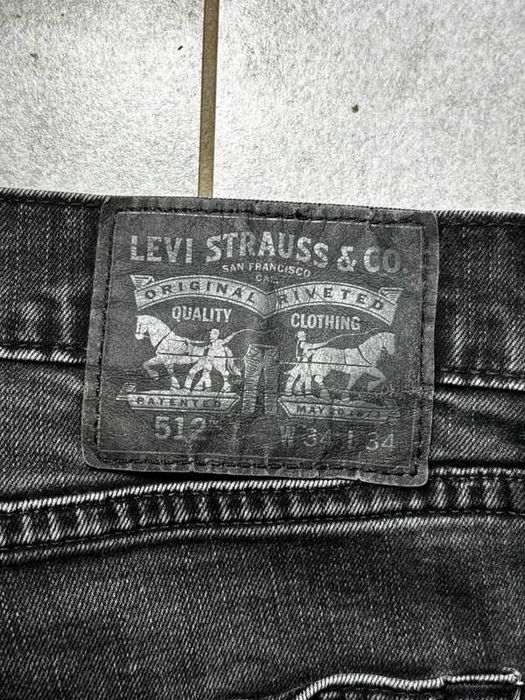 Levi’s 512 Spodnie Jeans W34 L34 Czarne Slim Fit