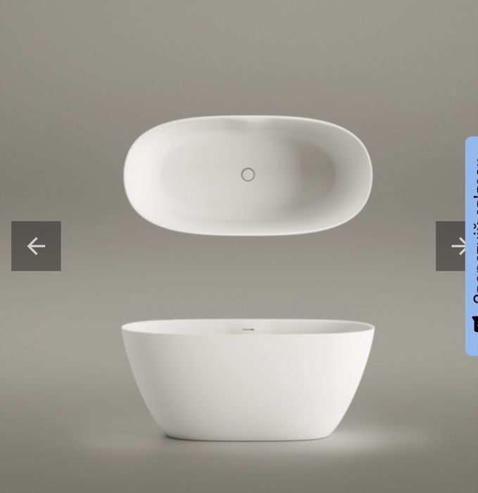 Ванна из искусственного камня PAA Perla  160x75