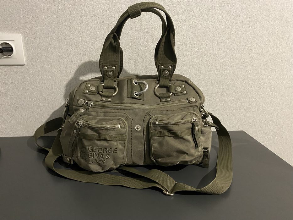 Сумка ggl серо-зеленая