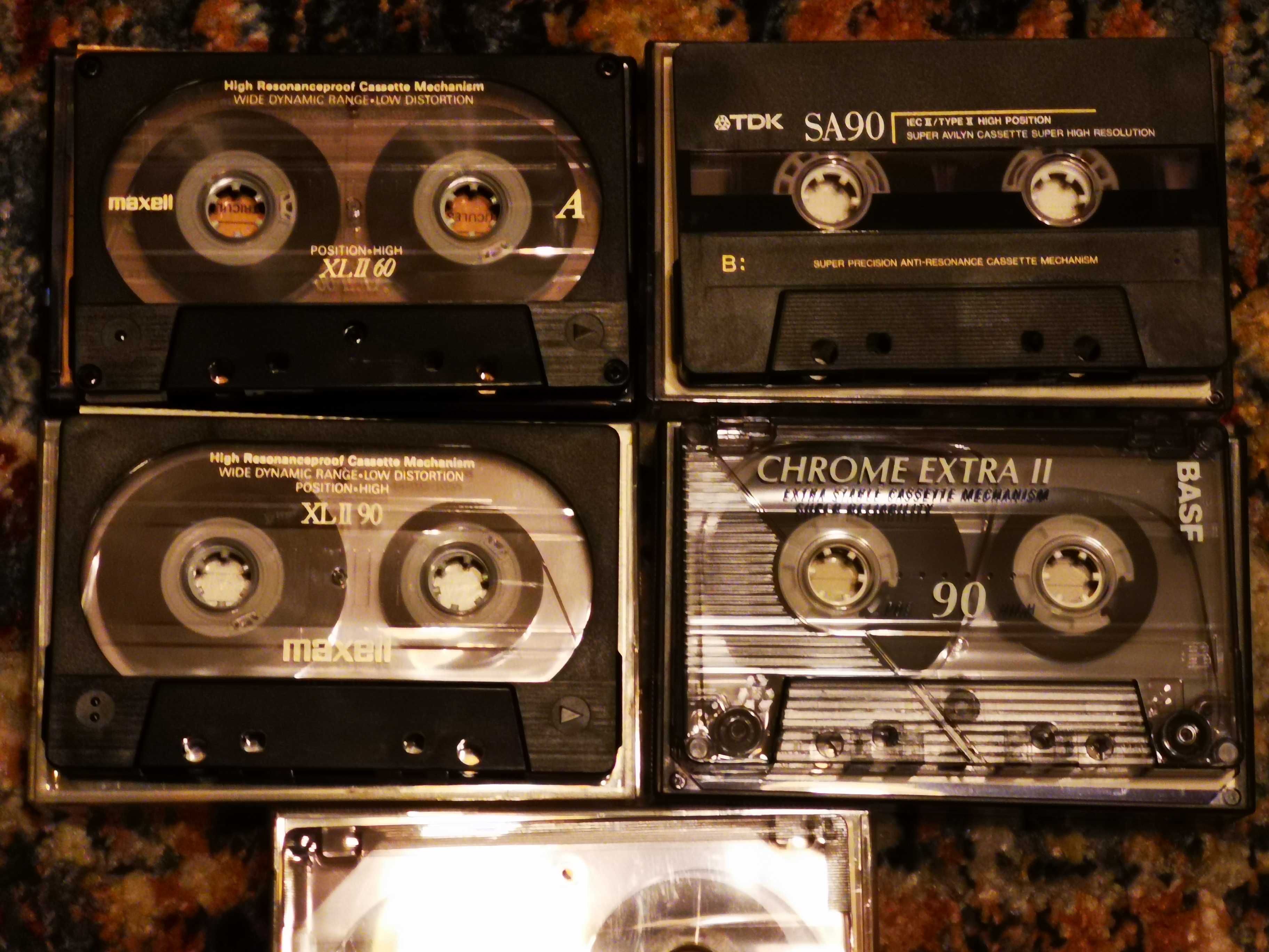 9 kaset magnetofonowych SONY MAXELL BASF PHILIPS TDK chrom type I i II