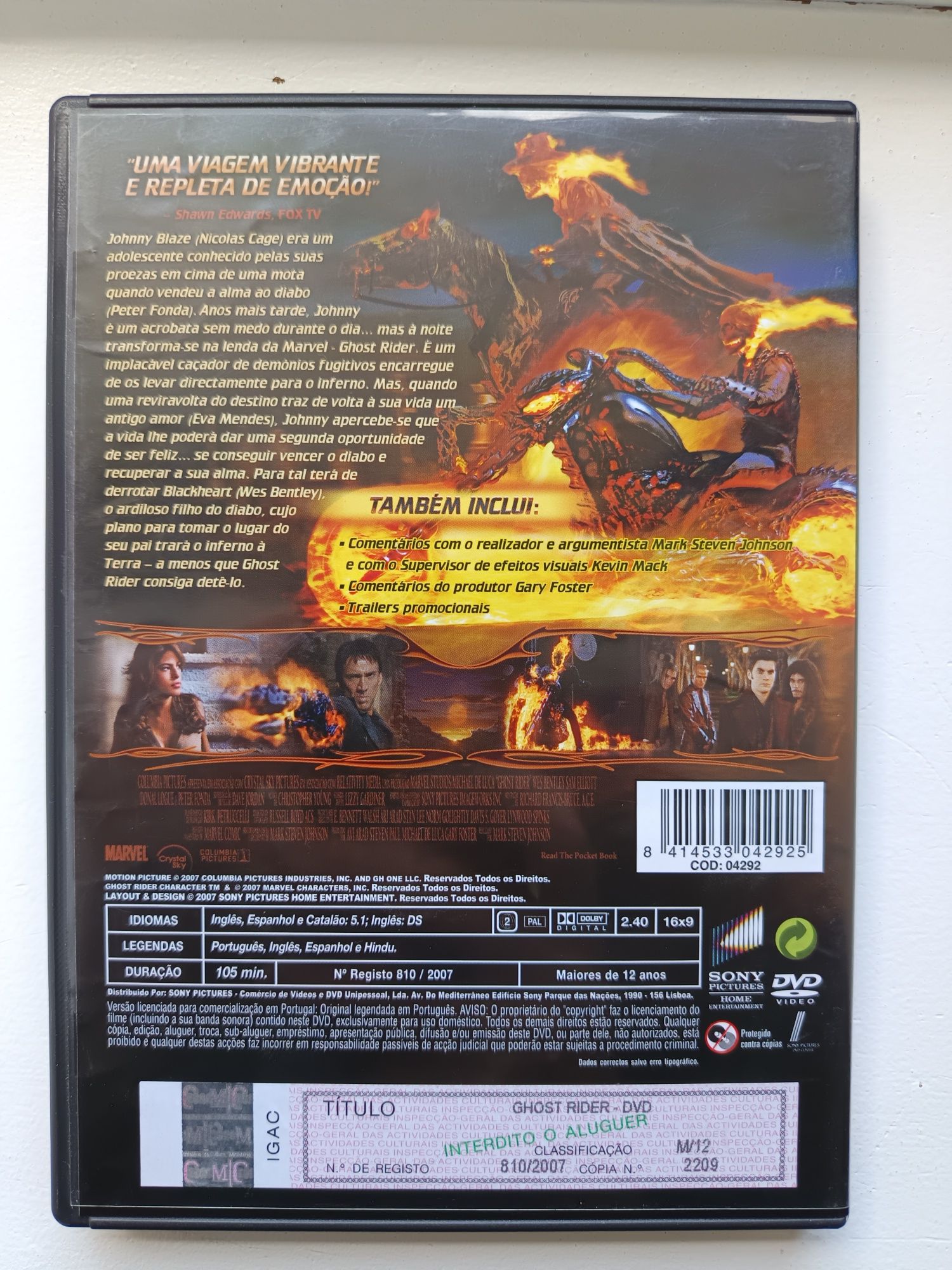 DVD ghost rider .