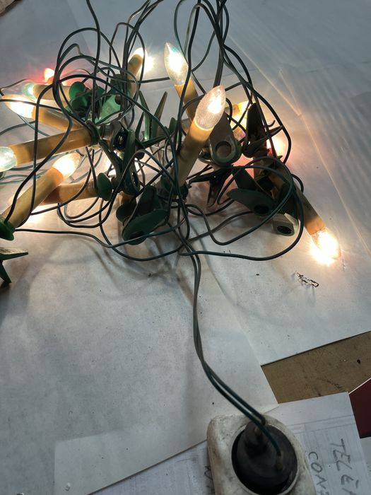 Stare lampki choinkowe świeczki PRL