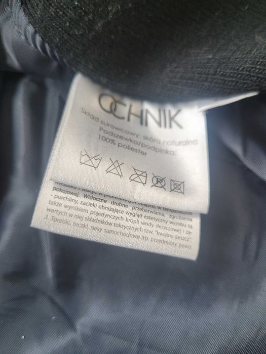 Kurtka skorzana damska, szara ramoneska, OCHNIK