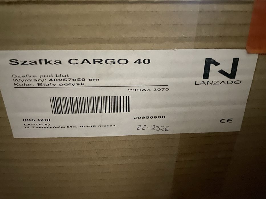 Nowa Szafka lazienkowa z koszem cargo !! Polecam !
