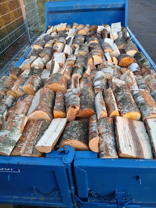 Brzoza dąb 30cm drewno kominkowe opałowe 30cm układane