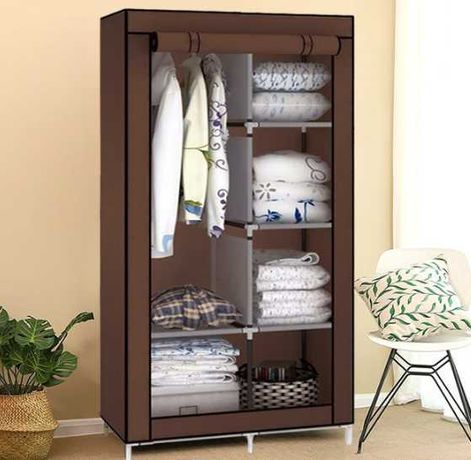 Тканевый шкаф на 2 секции (106х45х170 см) для одежды шафа тканинна