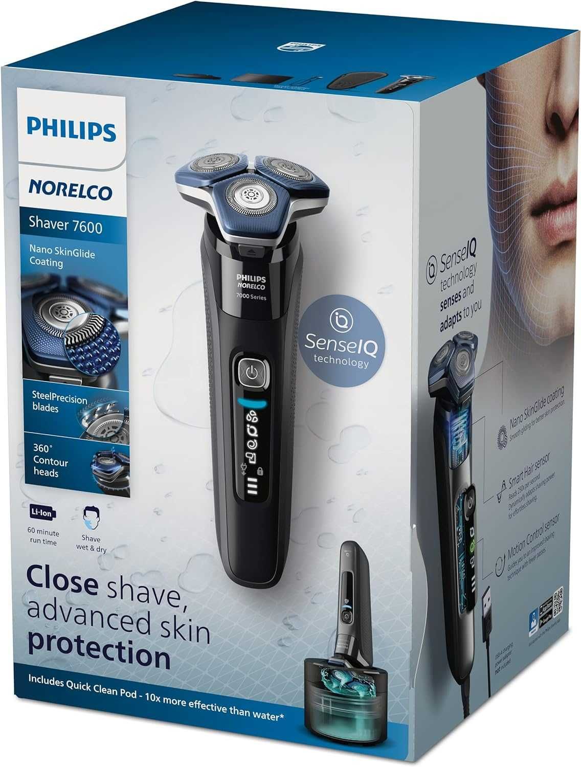 Электробритва PHILIPS norelco shaver 7000 серии, модель 7600. Новая!