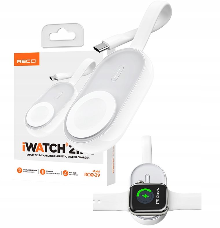 Pojemny Powerbank Do Watch 9 8 7 6 5 4 Se Ultra 1 2 2,5W Recci