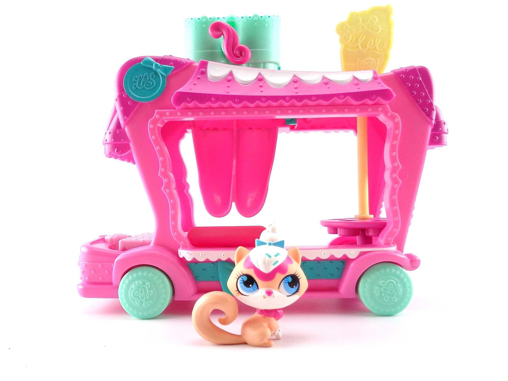 LITTLEST PET SHOP LPS - Autko Lodziarnia + Figurka [e21]