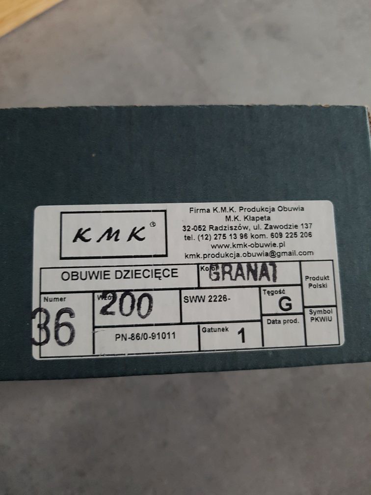 Buty wizytowe 36 półbuty eleganckie granatowe