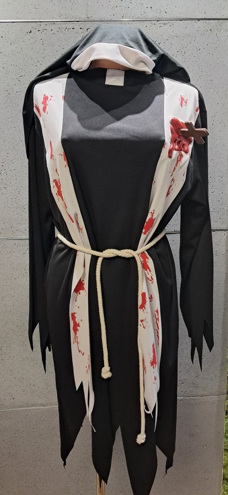 Strój przebranie kostium zakonnica zombie