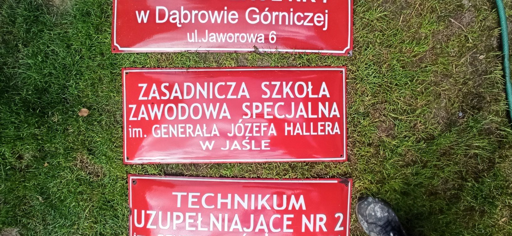 Stare emaliowane tablice z PRL-u