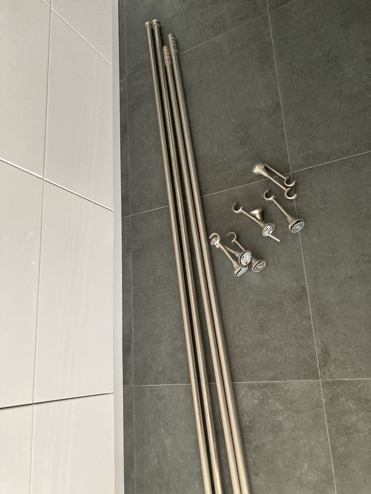 Karnisze aluminiowe 3 szt