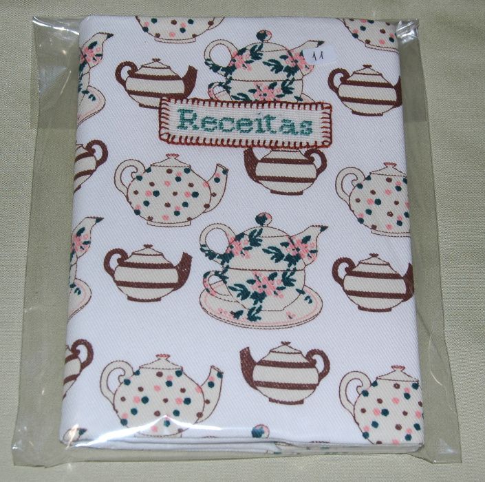 Cadernos de cozinha personalizados com capa em tecido (novos)