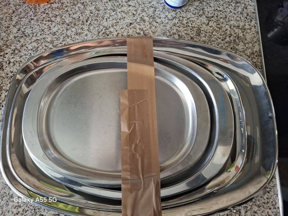Travessas de servir a mesa inox
