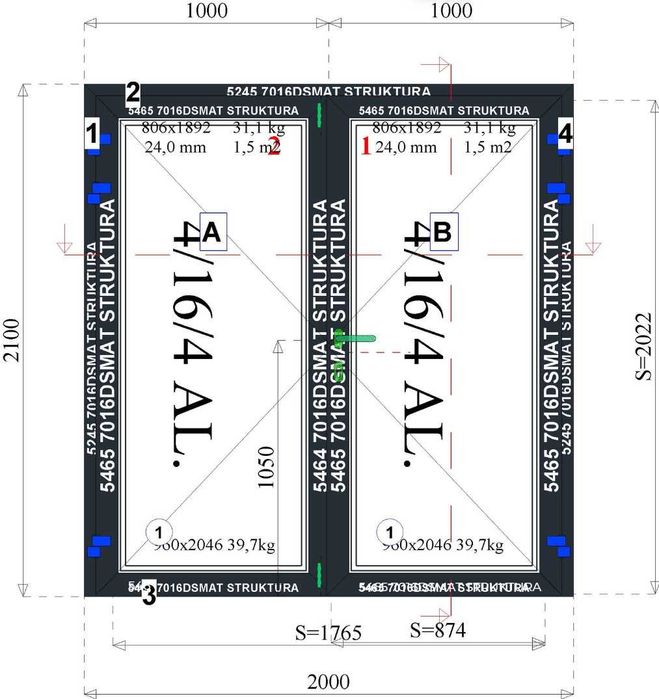 Okna, Drzwi, Witryny - Indywidualna oferta wg zapytania Zimne/Ciepłe