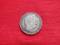 Srebrna moneta 5 franków 1847 Louis Philippe I