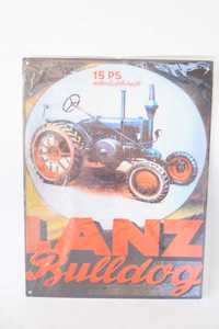 Plakat szyld metalowy 33/25 cm LANZ Bulldog