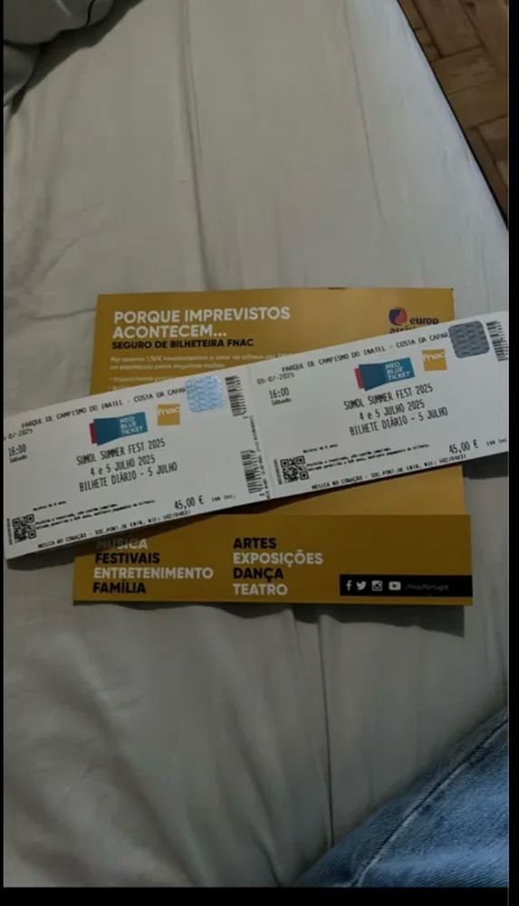 Bilhete sumol , 2 bilhetes