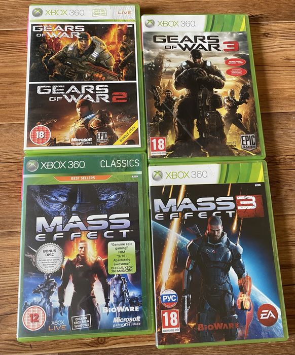 Xbox 360: Halo, Diablo, DMC, Gears of War. Mass Effect, Conan, Prey