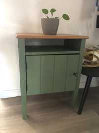 Hurdal ikea szafka półka nocna kluczyk zielona boho vintage sosna