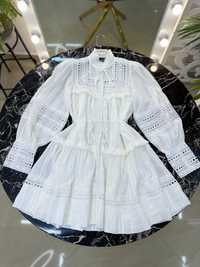 Белое хлопковое платье