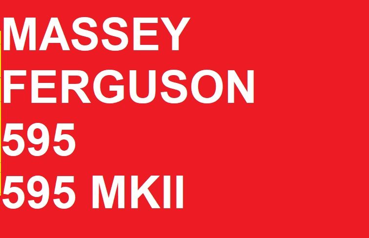 MASSEY FERGUSON 595, 595 MKII katalog części