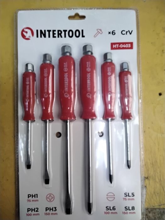 Набір ударних викруток 6 од. INTERTOOL HT-0403