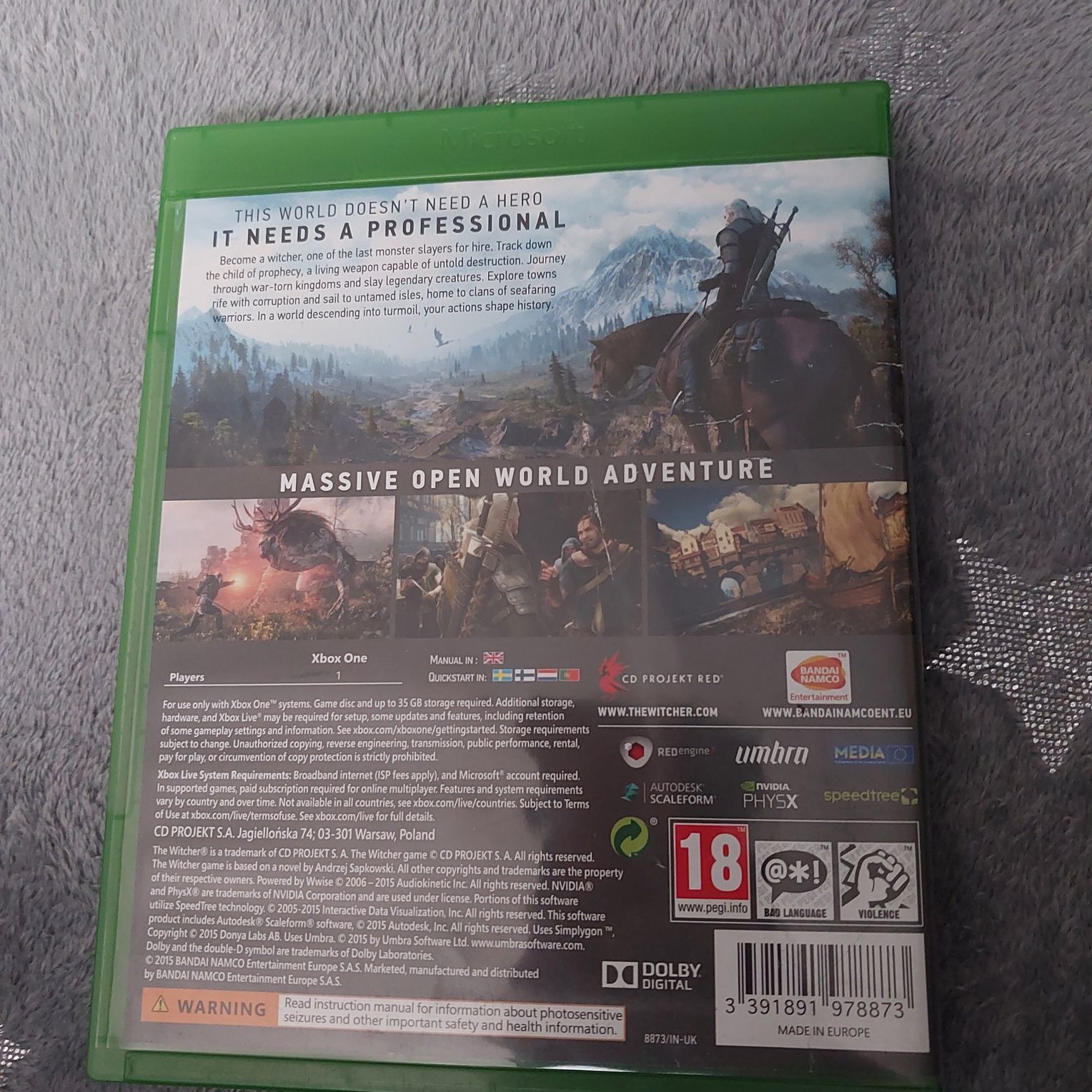 Gra na xbox one the witcher Wild hunt