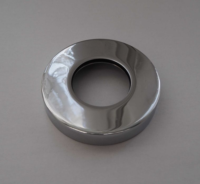 Nowa rozeta maskująca mosiężna fi 32mm chrom solidna Sanitop syfon