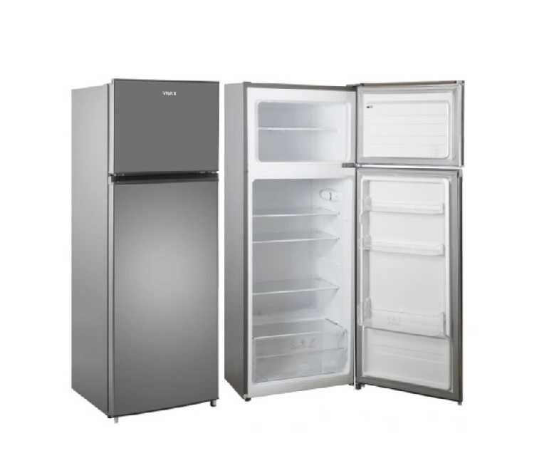 Lodówko-zamrażarka Vivax DD-207 SL Lodówka inox POJEMNA 207L 143cm