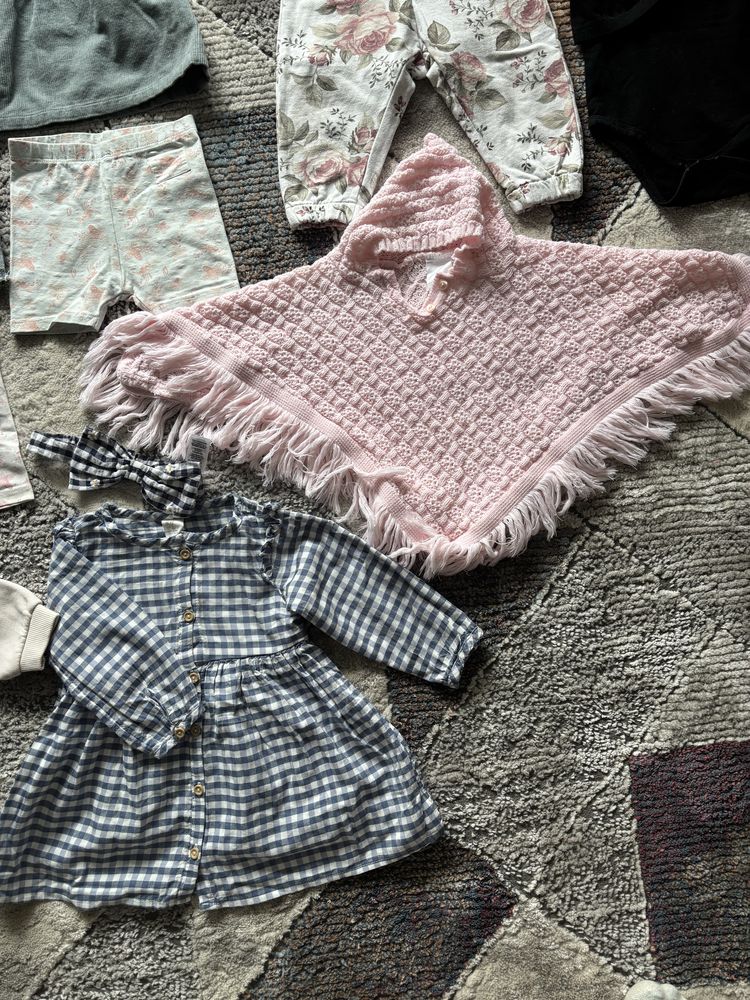 Zestaw 16 ubranek dla dziewczynki r.74-Zara, H&M, Newbie, Gap-śliczne