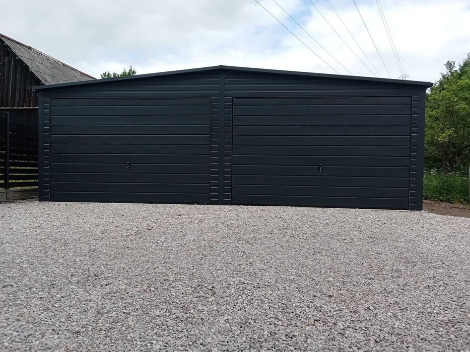 Garaż blaszany blaszak dwustanowiskowy 6x6 kolory PRODUCENT (109)