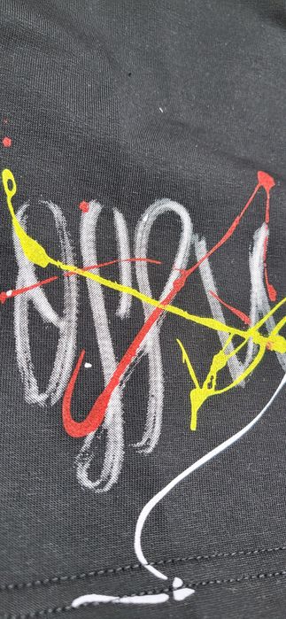 Off white czarny komplet męski młodzieżowy koszulka spodenki S