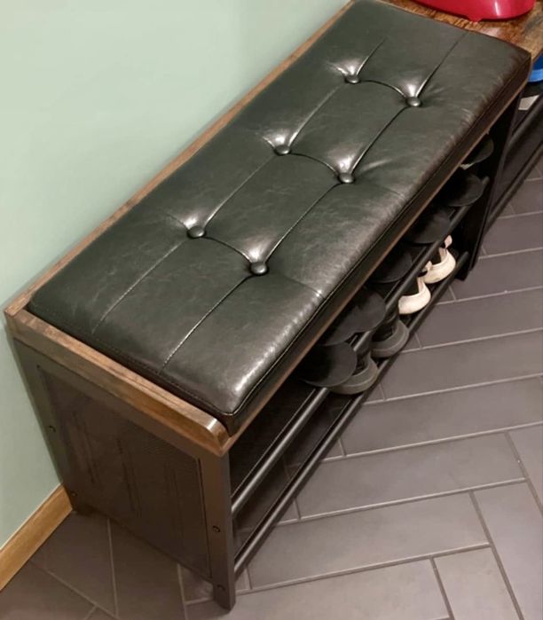 Nowe siedzisko pufa, półka na buty do przedpokoju