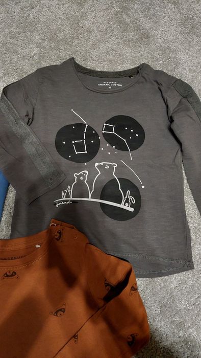 3x longsleeve koszulka z długim rękawem Reserved rozm. 86