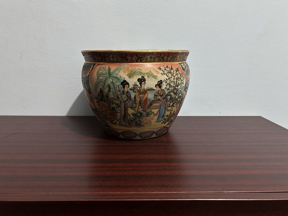 Vaso cachepot porcelana antiga
