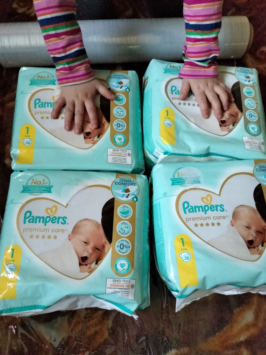 6 x Pampers premium care 1