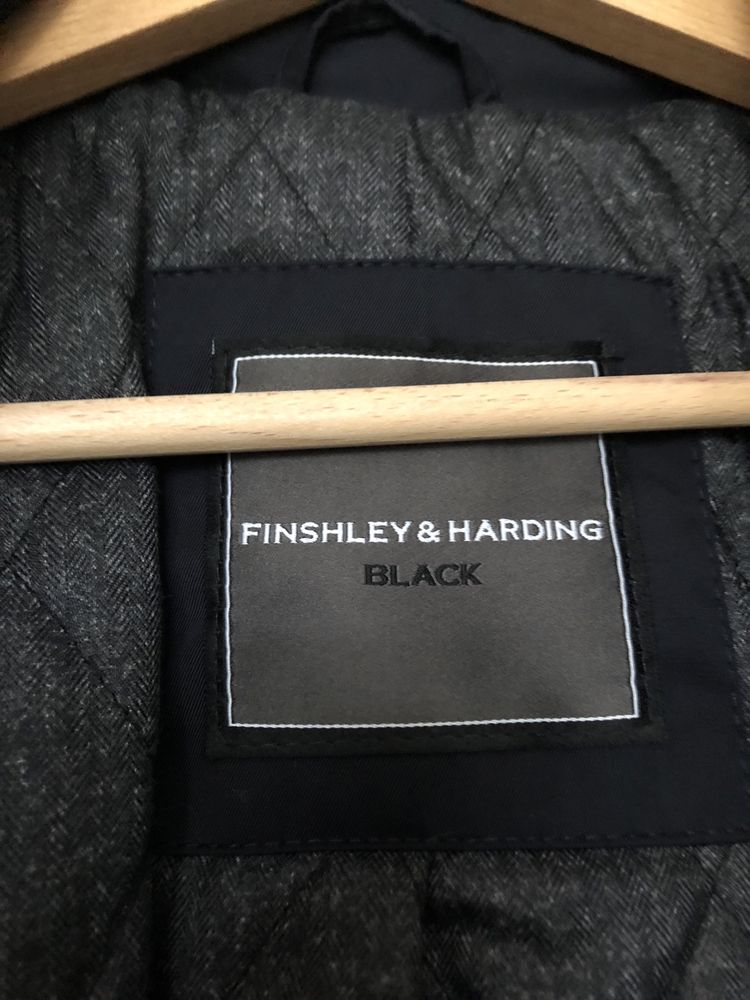 Palto/płaszcz meski Finshley&Harding Black 182cm