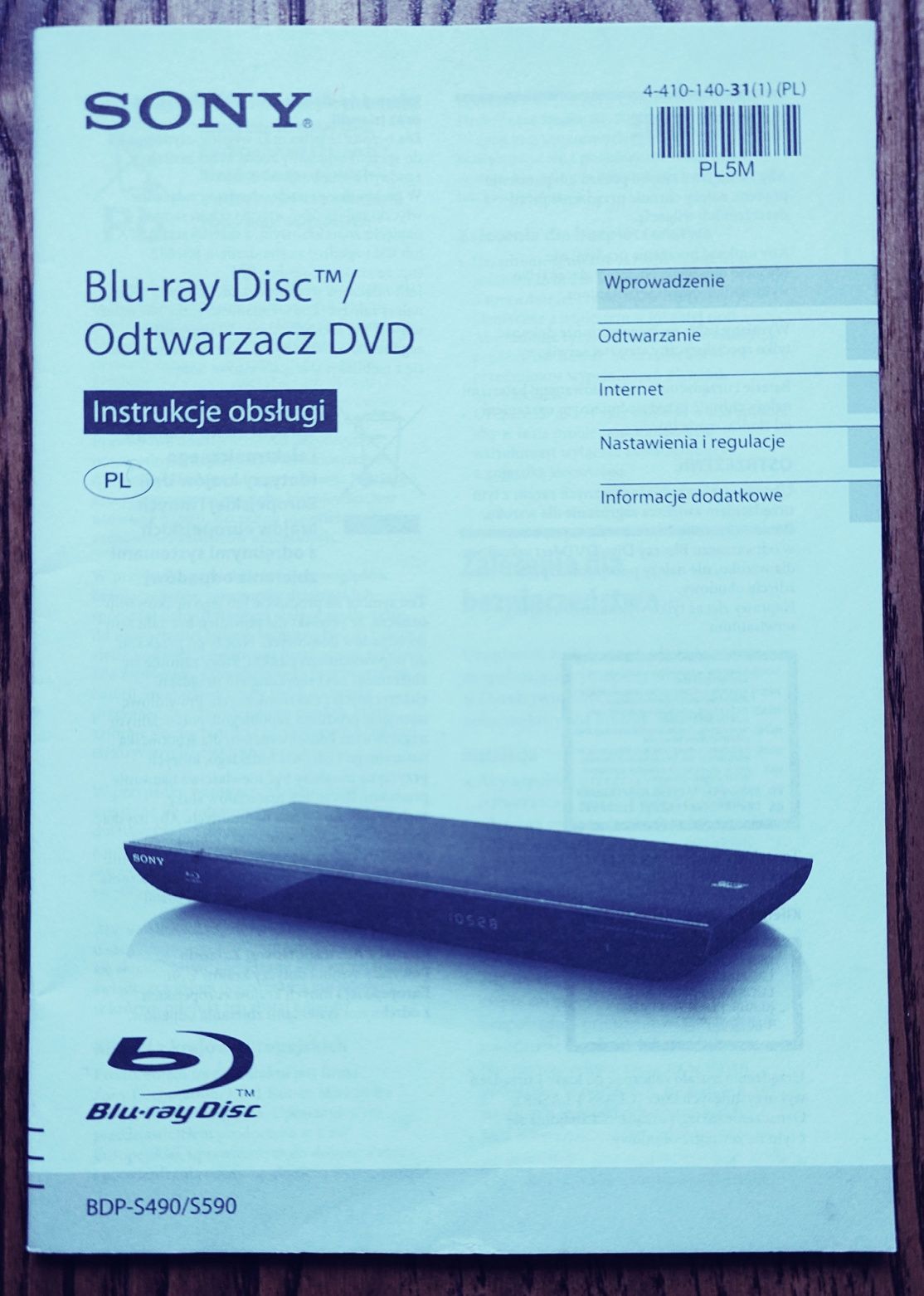 Odtwarzacz Blu-ray SONY BDP-S490