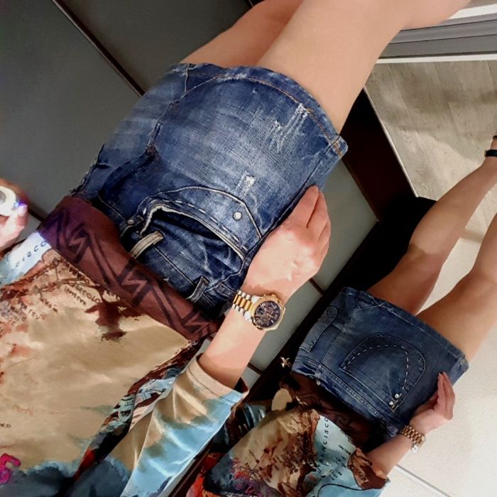 Юбка мини s джинсовая синяя denim mexx крутая mom летняя m&s