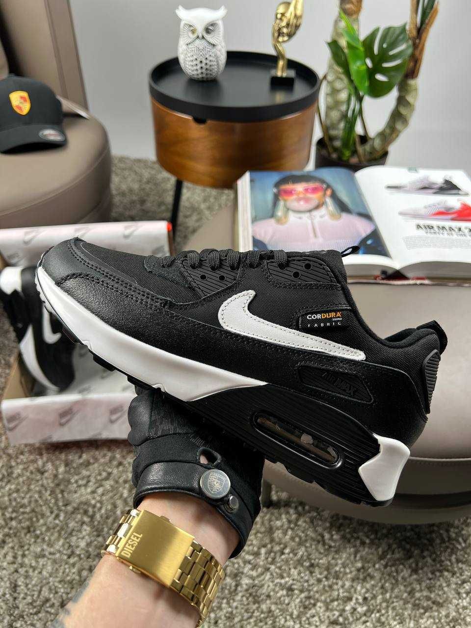 Чоловічі кросівки найк аір макс Nike Air Max 90  Black White [41-46]