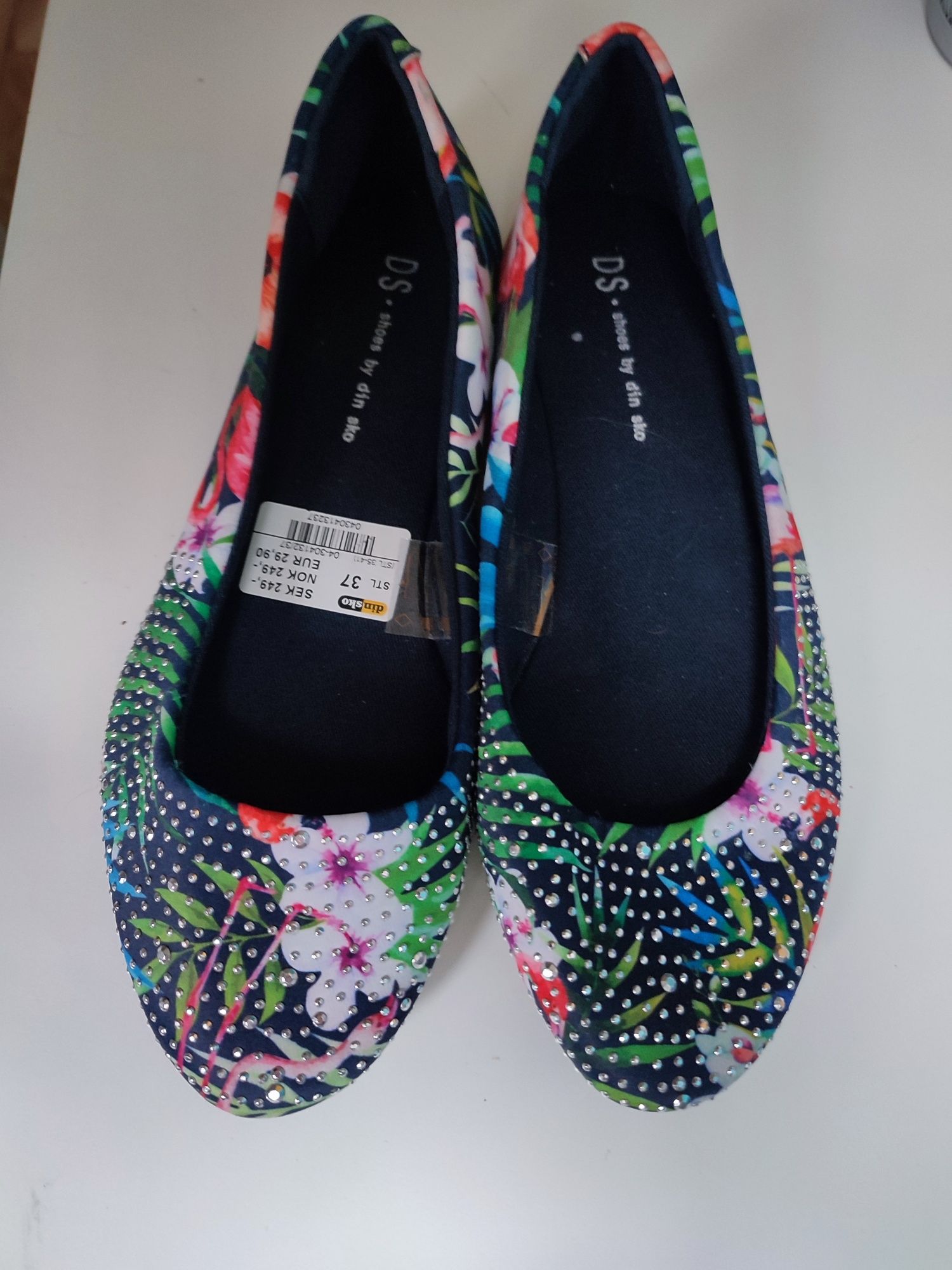 Nowe buty Dansko 37 balerinki Boho liście kwiaty